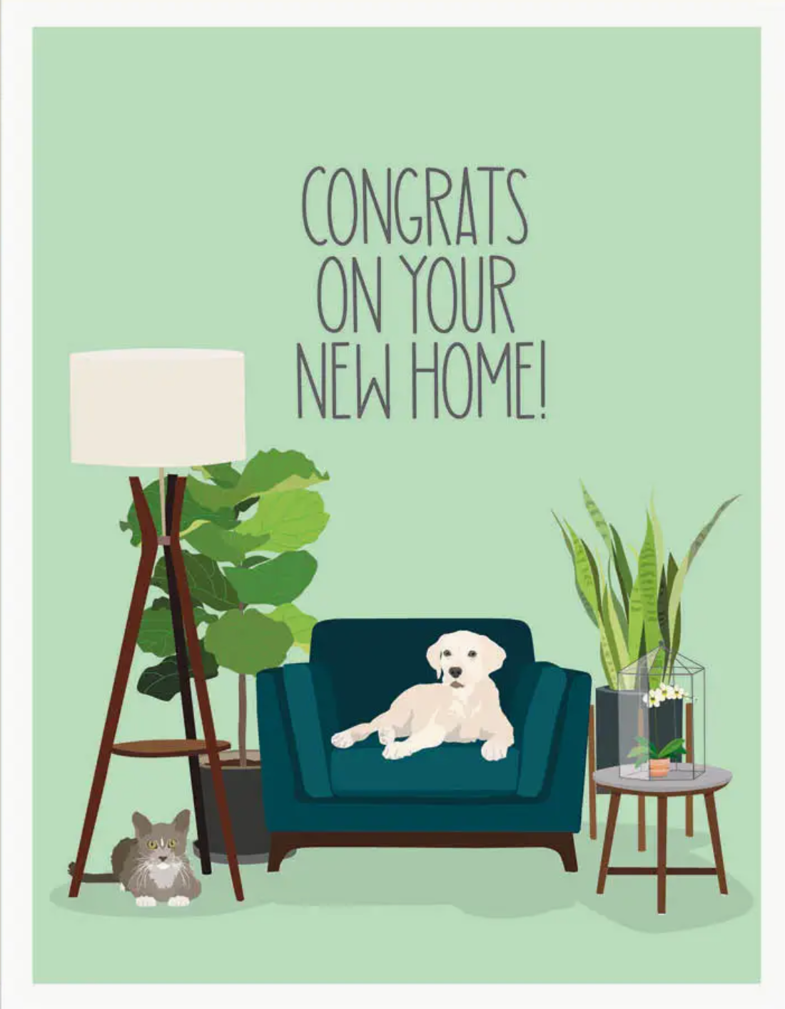 Mid-Century Modern New Home Card