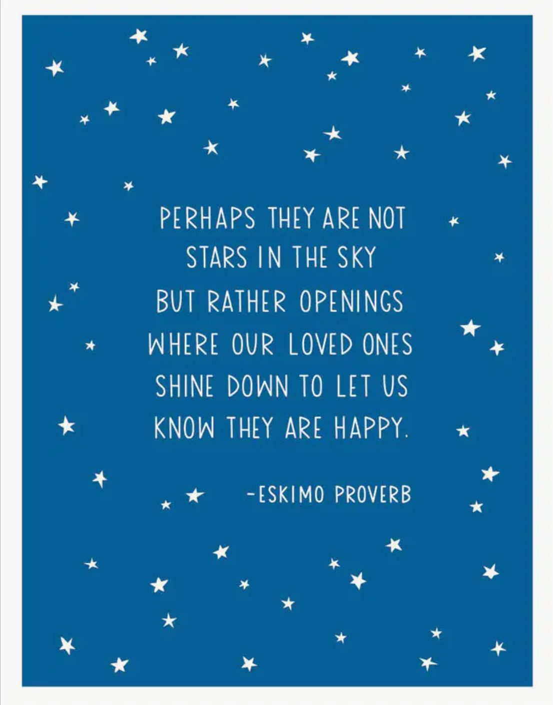Stars in the Sky Proverb Sympathy Card