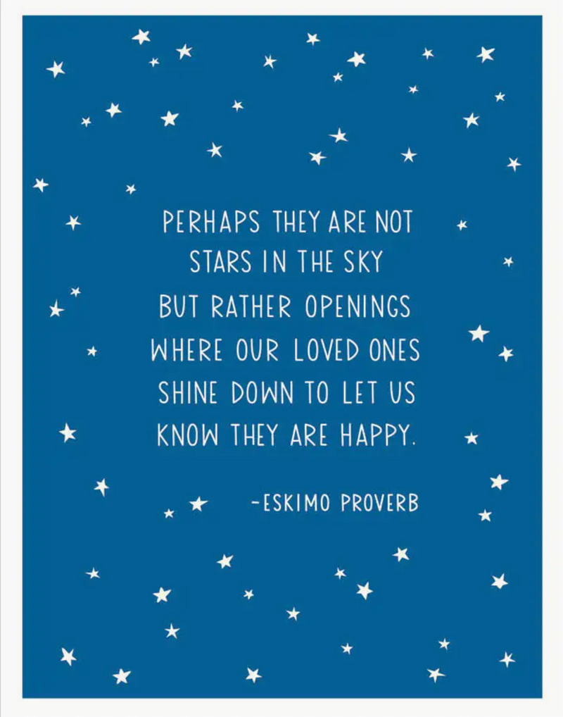 Stars in the Sky Proverb Sympathy Card