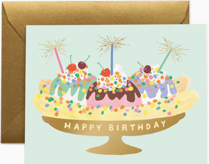 Banana Split Birthday Card