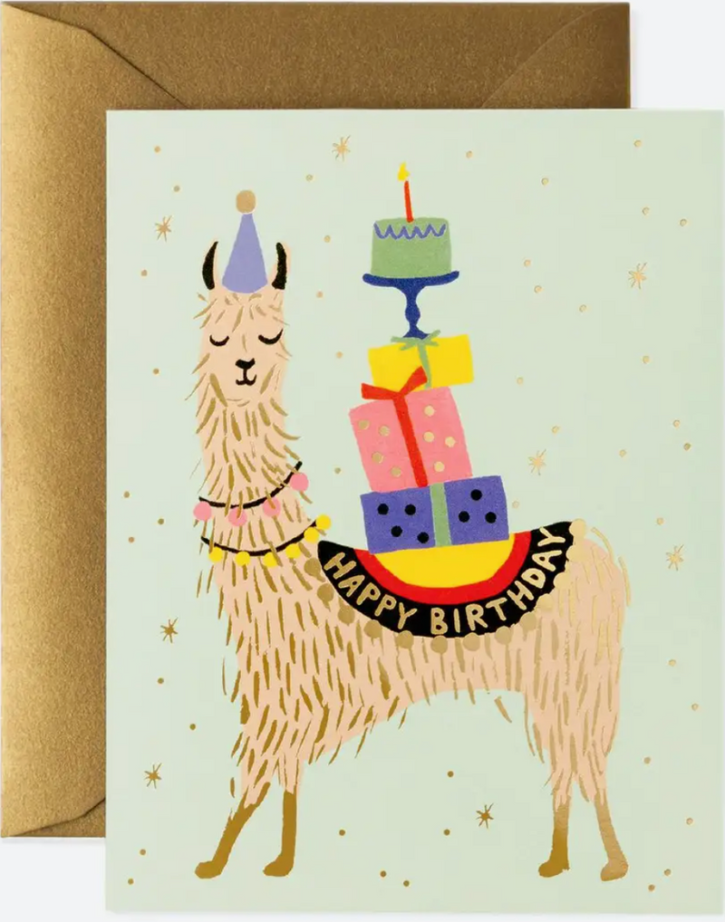 Llama Birthday Card