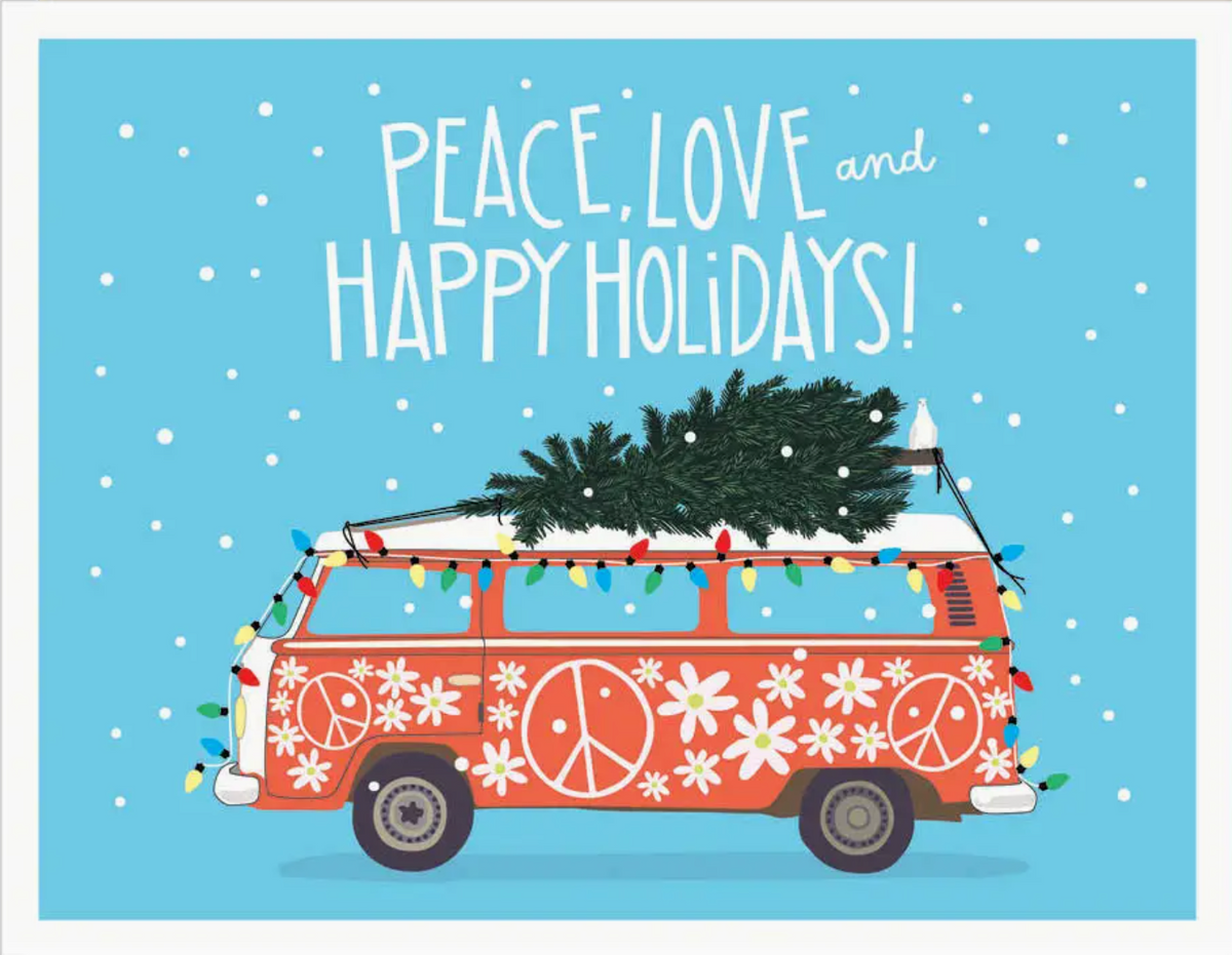 Peace, Love and Happy Holidays Card