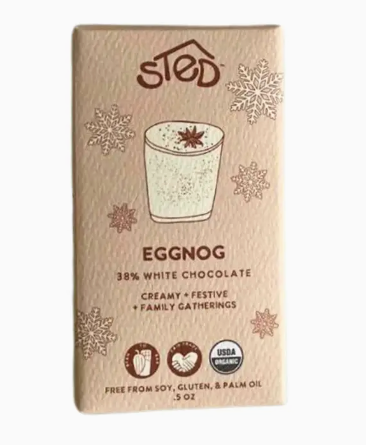 Mini Eggnog White Chocolate Bar