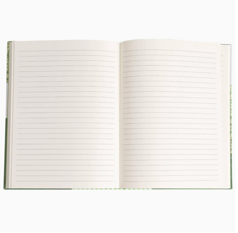 Green Patchwork Fabric Hardcover Journal