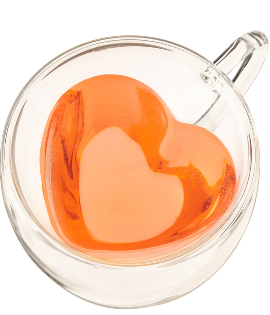 Kendall Heart Double Walled Glass Mug