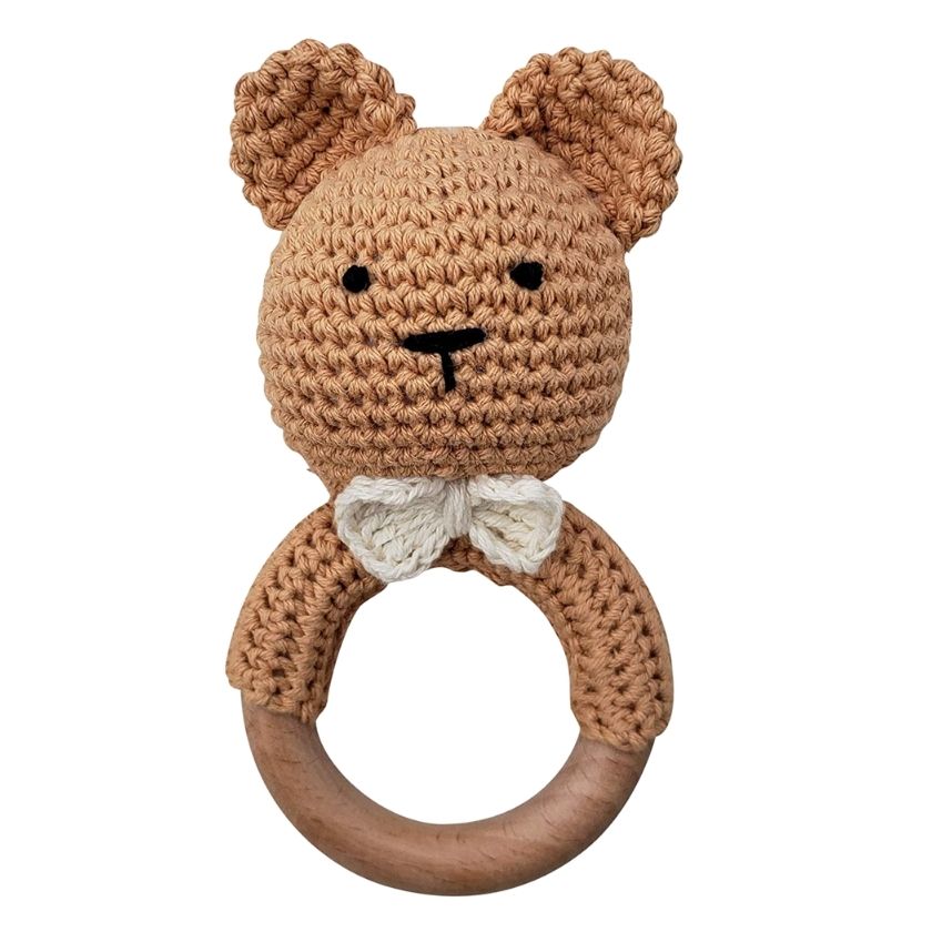 Crochet Teddy Bear Rattle - SMALL PACKAGES